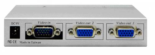 2-fach schaltbarer VGA-Verdoppler mit IR-Fernbedienung