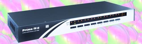 16-Port USB2.0 + PS/2 KVM-Switch mit OSD + 2 transparente USB 2.0 Device-Sharing-Ports