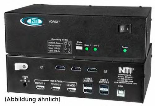 NTI HDMI/DVI USB Audio KVM SPLITTER f�r 4 Benutzer