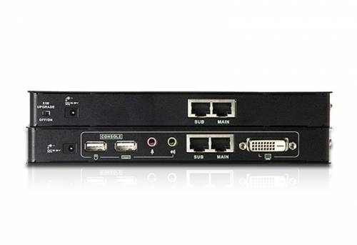 Aten CE600 DVI + USB-Tastatur/Maus + Audio + RS232 Extender-Set