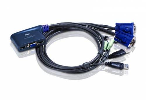 ATEN 2-fach USB/VGA/Audio Kabel KVM-Switch