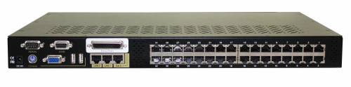 4-User! UNICLASS 4-User IP + 1-Shared-User CAT5 + 1-Shared-User lokal - Quad-Konsole KVM-Switch an 32 Server USB/PS2
