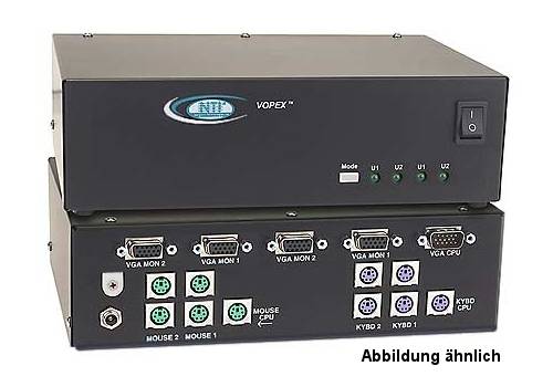 4-fach PS/2 + VGA KVM-Splitter (Vervielfacher)