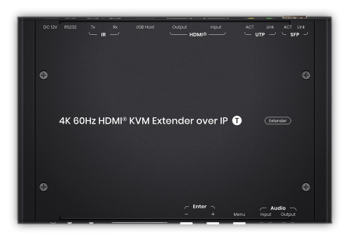 KVM-over-IP Switch-System 4K60Hz Ultra-HD HDMI2.0 USB2.0 Audio RS232 IR -- Transmitter up to 100m, SC&T HKM02BT-4K6G