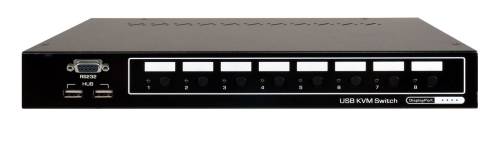 8-Port DP KVM-Switch 4K60Hz USB 2.0 Audio mit Hotkey- und RS232-Umschaltung, Uniclass RP-1080A