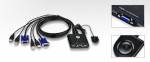 Aten CS22U 2-Port USB / VGA Kabel-KVM-Switch mit 