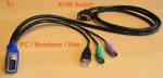3 m langes Combo-Kabel 