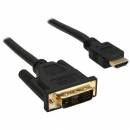 1m HDMI-DVI Kabel, InLine�, vergoldete Kontakte, HDMI St auf DVI 18+1 St