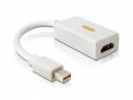 DisplayPort Adapterkabel, Mini DisplayPort Stecker auf HDMI Buchse wei�, Delock 65128, 0,18m