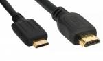 HDMI Mini Kabel, InLine�, High Speed HDMI� Kabel, Stecker A auf C, verg. Kontakte, schwarz, 1m