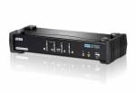 Aten 4-Port USB DVI Audio Dual-Link KVM-Switch CS1784A mit 3D-Display-Support, incl. Kabel