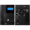 EFFEKTA USV MID 1000 VA, Line-Interactive, 6 min. f�r PC Last (1 PC + 1 Monitor) Tower, schwarz