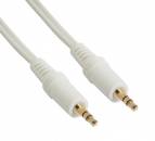 5m Klinke Kabel 3,5mm St/St, Stereo, wei�/gold