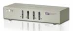 Aten 4-Port CS74U USB/VGA/Audio KVM-Switch, Desktop, manuell schaltbar, inkl. Kabel