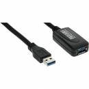 USB 3.0 Aktiv-Verl�ngerung, Stecker A an Buchse A, schwarz, 5m