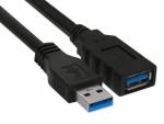 2,5 m USB 3.0 Kabel, Typ-A Stecker auf Typ-A Buchse, schwarz