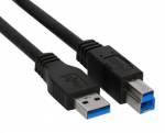 2 m USB 3.0 Kabel, Typ-A Stecker an Typ-B Stecker, schwarz