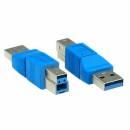 USB 3.0 Adapter, Stecker A auf Stecker B