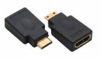 HDMI Adapter, HDMI A Buchse auf Mini HDMI C Stecker, vergoldete Kontakte