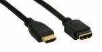 1 m HDMI Verl�ngerung, High Speed HDMI� Kabel, St/Bu, schwarz, vergoldete Kontakte