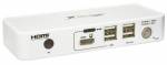 2-Port USB/HDMI KVM-Switch mit True Transparent USB-Emulation und Monitor-Daten-Spiegelung inkl. 2 x 1,2m PC-Kabel