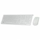 Tastatur + Maus, Perixx PERIDUO-703 W DE, Desktop Air, USB Funk, wei�