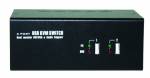 2-Port Dual Monitor DVI/VGA USB KVM-Switch mit Audio & Mik. inkl. Kabel