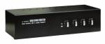 4-Port Dual Monitor DVI/VGA USB KVM-Switch mit Audio & Mik. inkl. Kabel