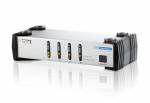 4-fach DVI-I + Audio Switch mit IR-Fernbedienung