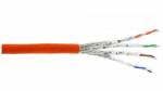 100 m Ring Verlegekabel Cat.7a, S/FTP (PiMF) 4x2x0,56, 1000MHz, FRNC, orange