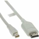 Mini DisplayPort zu HDMI Konverter Kabel, wei�, 2m, mit Audio