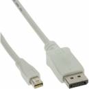 Mini DisplayPort OUT zu DisplayPort IN Kabel, wei�, 2m