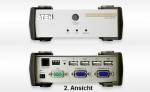 ATEN 2-User an 1 PC Sharing Switch (USB/VGA) inkl. 1,2 m USB/VGA PC-Anschlusskabel