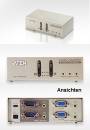 2-VGA/Audio an 2-Monitore/Beamer Matrix VGA/Audio-Switch