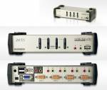 ATEN 4-fach USB2.0/VGA/Audio KVM-Switch inkl. Kabel