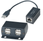 Preview: SC&T UE03-2 USB 2.0 CAT-Extender-Set with 4-Port USB 2.0 Receiver (up to 60 meters)