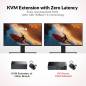 Preview: 4K60Hz, 2K144Hz, 1080p240Hz DisplayPort KVM-Extender-Set, 4x USB 2.0, Zero Latency, up to 100m, AV Access 4KEX100-DP-Pro