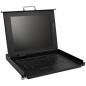 Preview: extra short 19" LCD Keyboard-Drawer with 17" LCD HDMI+USB+PS/2 for Racks above 600mm, Haitwin AK-1701-HDMI