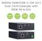 Preview: HDMI oder USB-C (DP Alt) Auto-Switch-Input 4K60Hz Extender mit 100W PD & PoC, SC&T HUE01-4K6G