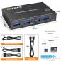 Preview: 2-Port 4K60Hz HDMI USB3.0 KVM-Switch with EDID-Emulation and wired Controller, KCEVE KC-KVM201A