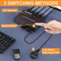 Preview: 2-Port 4K60Hz HDMI USB3.0 KVM-Switch with EDID-Emulation and wired Controller, KCEVE KC-KVM201A