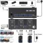 Preview: 2-PC, Dreifach-Monitor mit 1x HDMI 8K60Hz und 2x DP 4K144Hz KVM-Switch mit 4x USB 3.0, KC-KVM203DH