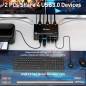 Preview: 2-PC, Dreifach-Monitor mit 1x HDMI 8K60Hz und 2x DP 4K144Hz KVM-Switch mit 4x USB 3.0, KC-KVM203DH
