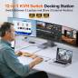 Preview: 2x Notebook/MacBook an 3 Monitore und USB schaltbare TB4 Docking-Station LAN/2x50W-PD, KCEVE KC-KVM203DS
