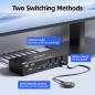 Preview: 3-PC, 2-Monitor (1x HDMI 1x DP) 8K60Hz 4K144Hz KVM-Switch with 4-Port USB 3.0, KC-KVM302DH