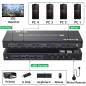 Preview: 4-Port 4K60Hz HDMI USB3.0 KVM-Switch with wired remote Controller, KCEVE KC-KVM401A