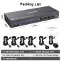 Preview: 4-Port Dual-Monitor 4K DP 1.4 with up to 144 Hz and USB3.0 KVM-Switch with Cable Remote Control
