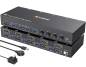 Preview: 4-Port Dual-Monitor 4K DP 1.4 with up to 144 Hz and USB3.0 KVM-Switch with Cable Remote Control