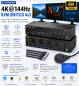 Preview: 4-PC, Dreifach-Monitor (1x HDMI 2x DP) 4K bis 144Hz KVM-Switch mit 4-Port USB 3.0, KC-KVM403DH