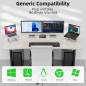 Preview: USB 3.0 Switch für 4 PCs, 4 in Typ-B an 4 out USB-A Umschalter inkl. 4x Kabel und Remote-Schalter, KCEVE KC-KM434B